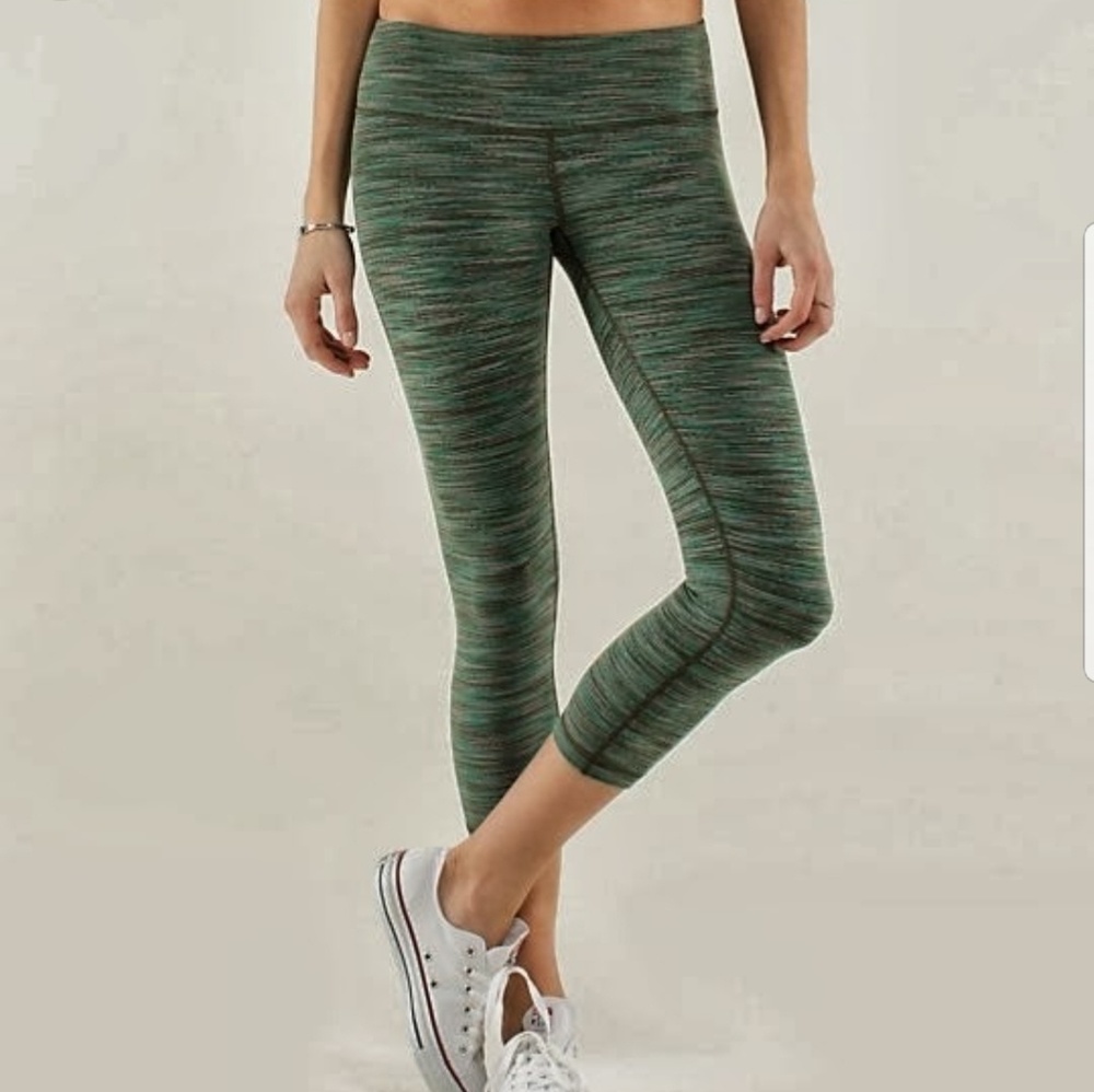 Lululemon Green Fatigue Space Dye Wunder Under 4